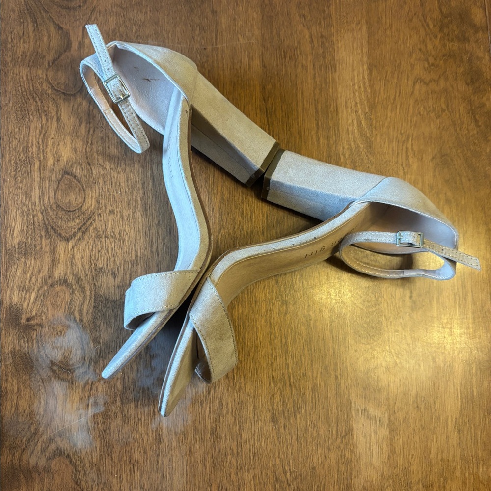Madden Girl Cream Block Heel Sandals - Picture 2 of 7